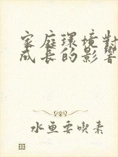 家庭环境对孩子成长的影响