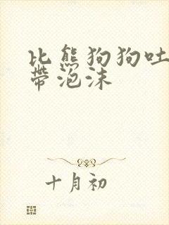 比熊狗狗吐黄水带泡沫