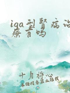 iga型肾病治疗有吗