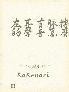 左耳有脉搏跳动的声音怎么办