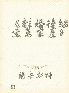 《离婚后继承了亿万家产》