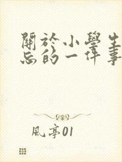 关于小学生活难忘的一件事