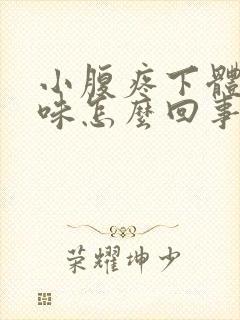 小腹疼下体有臭味怎么回事