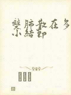 双肺散在多个微小结节