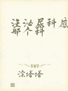 没泌尿科应该挂哪个科