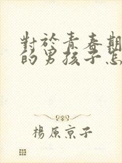 对于青春期叛逆的男孩子怎么办