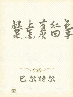 腿上有红色斑点是怎么回事