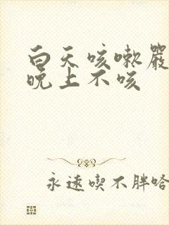 白天咳嗽严重 晚上不咳