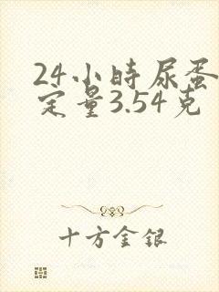 24小时尿蛋白定量3.54克