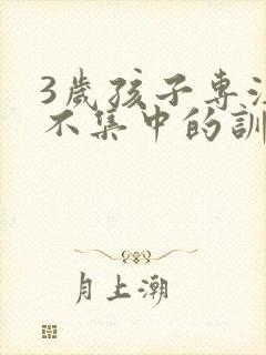 3岁孩子专注力不集中的训练方法