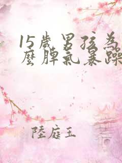 15岁男孩为什么脾气暴躁