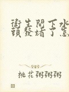 卫生间下水道被头发堵了怎么办