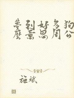 梦到好多狗是什么意思周公解梦