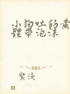 小狗吐的黄色液体带泡沫