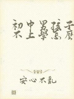 初中男孩子叛逆不上学怎么办