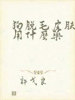 狗脱毛皮肤溃烂用什么药