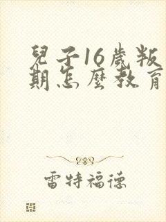 儿子16岁叛逆期怎么教育