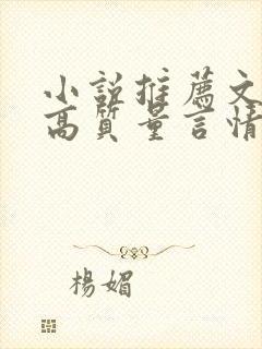 小说推荐文笔好高质量言情小说