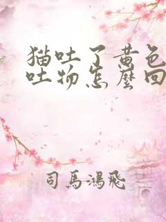 猫吐了黄色的呕吐物怎么回事