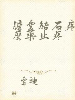 胆囊结石疼吃什么药止疼