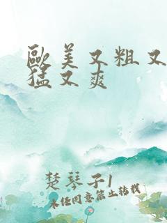 欧美又粗又深又猛又爽