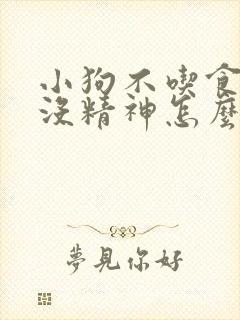 小狗不吃食呕吐没精神怎么回事