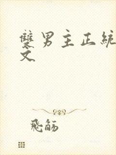 双男主正统修仙文