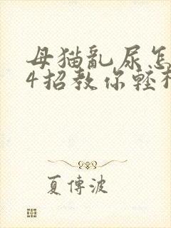 母猫乱尿怎么办4招教你轻松解决