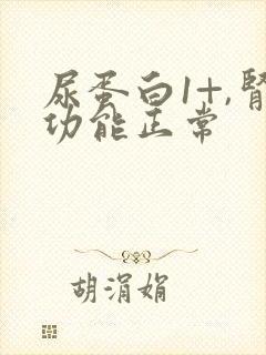 尿蛋白1+,肾功能正常