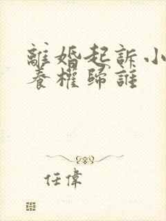 离婚起诉小孩抚养权归谁