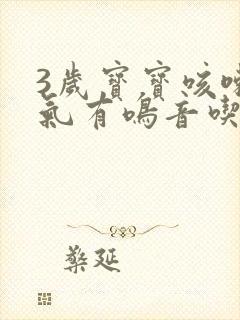 3岁宝宝咳嗽喘气有鸣音吃什么药