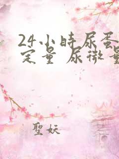 24小时尿蛋白定量 尿微量白蛋白