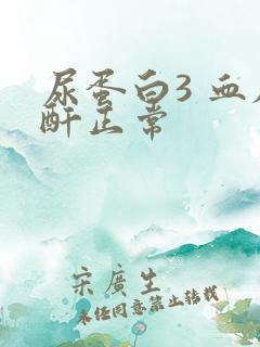 尿蛋白3 血肌酐正常