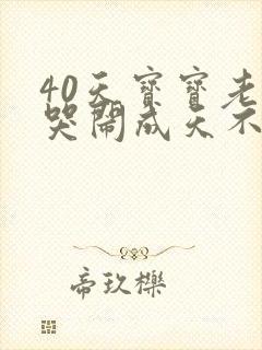 40天宝宝老是哭闹成天不睡觉