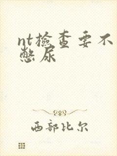 nt检查要不要憋尿