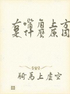 右嘴角上方抽搐是什么原因