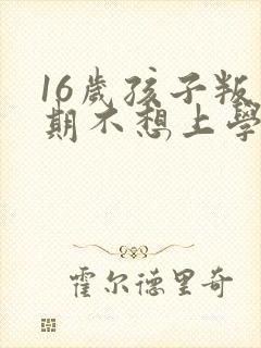 16岁孩子叛逆期不想上学怎么沟通