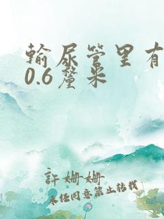 输尿管里有结石0.6厘米