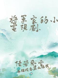 将军家的小娘子电视剧.