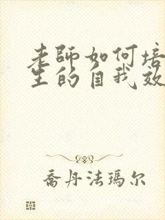 老师如何培养学生的自我效能感