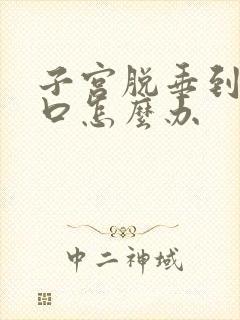 子宫脱垂到阴道口怎么办