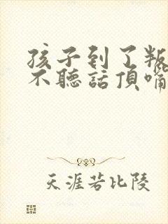 孩子到了叛逆期不听话顶嘴怎么教育