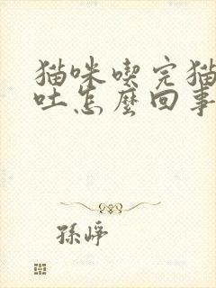 猫咪吃完猫粮就吐怎么回事