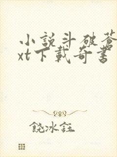 小说斗破苍穹txt下载奇书网