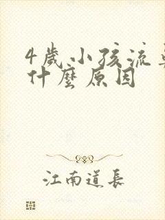 4岁小孩流鼻血什么原因