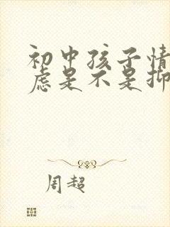 初中孩子情绪焦虑是不是抑郁