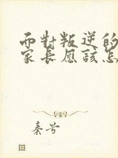 面对叛逆的孩子家长应该怎么办