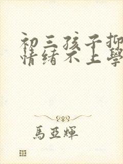 初三孩子抑郁闹情绪不上学怎么办