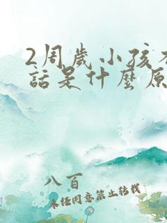 2周岁小孩不说话是什么原因