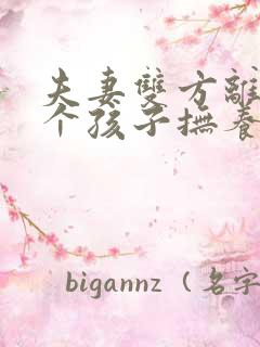 夫妻双方离婚两个孩子抚养权怎么判定